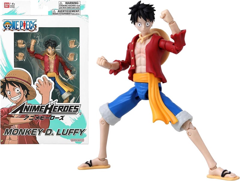 Ban Dai Bandai Anime Heroes One Piece Monkey D. Luffy Renewal Version 6.5-Inch - Image 1